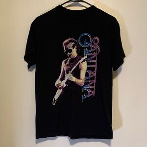 Carlos Santana Graphic‎ Black T-Shirt Size Medium